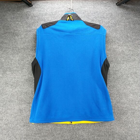 Ralph Lauren RLX Men's Zip Up Fleece Vest Blue Black Medium Zipped Pockets - Picture 6 of 13